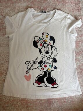 White Minnie Mouse Polka Dot Tee